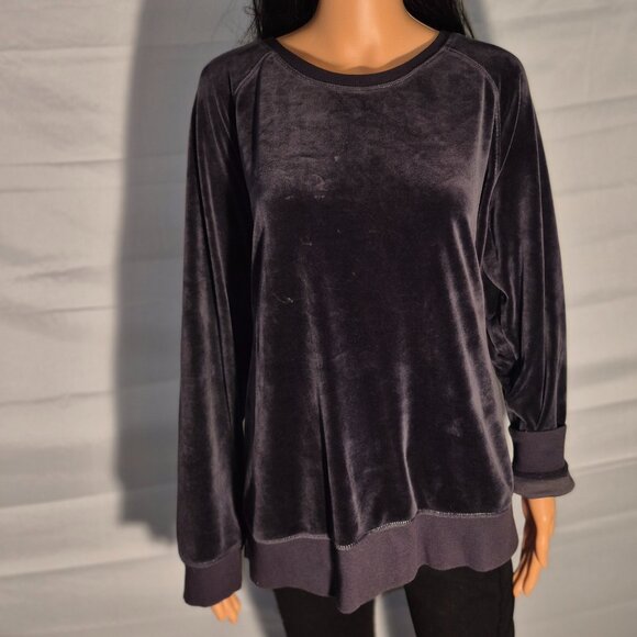 MUK LUKS velour top, super soft, Dark Gray in size 2XL - Picture 15 of 15